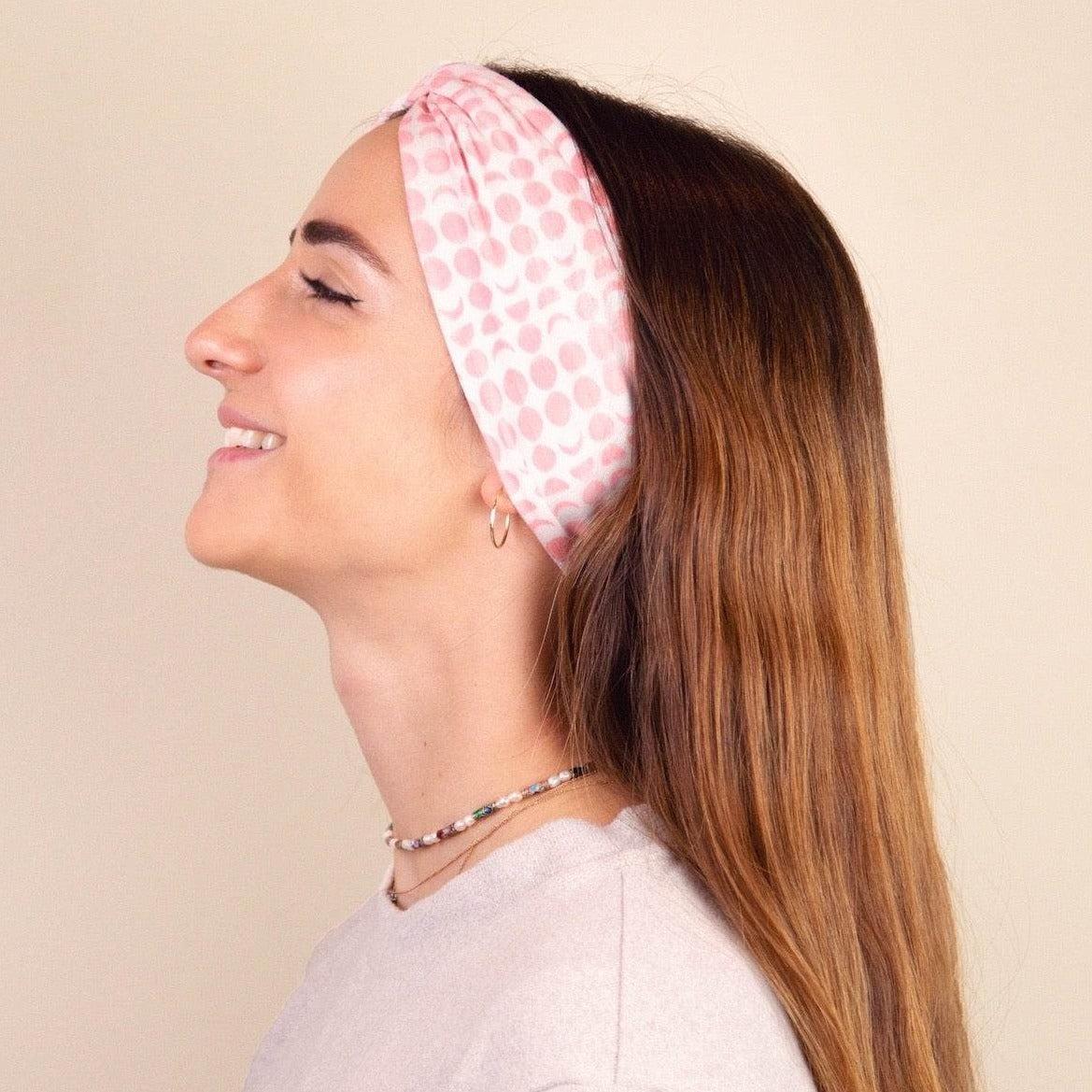 Organic Tencel Cotton Spa Headband - Pink Moon - Elena Scarlata