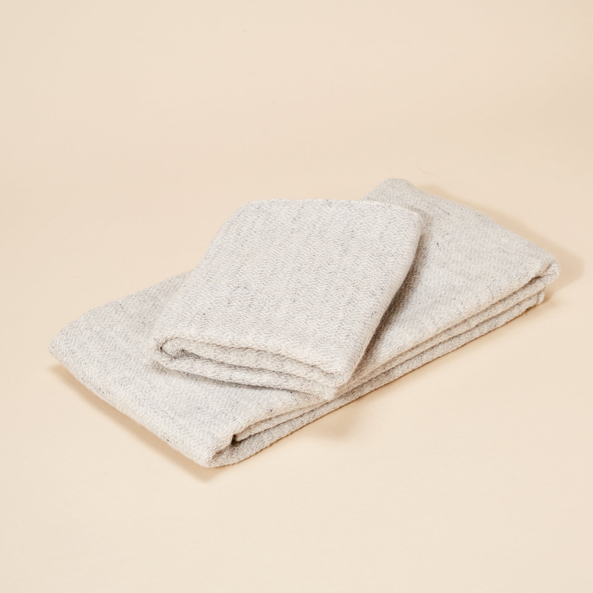 Organic Cotton Linen Japanese Hand Towel Grey - Morihata - Pink Moon