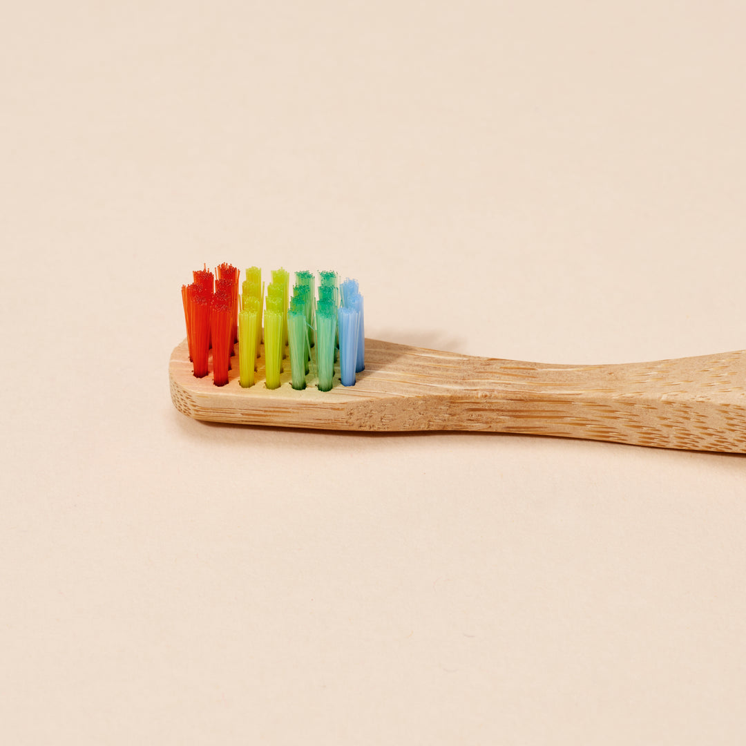 Kids Rainbow Bamboo Toothbrush - Pink Moon