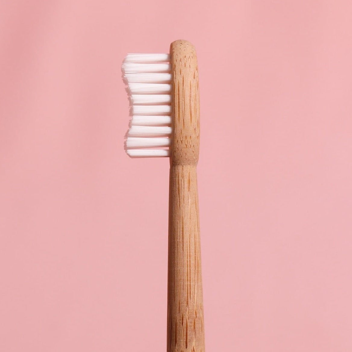 Bamboo Toothbrush Angled Bristles - Pink Moon